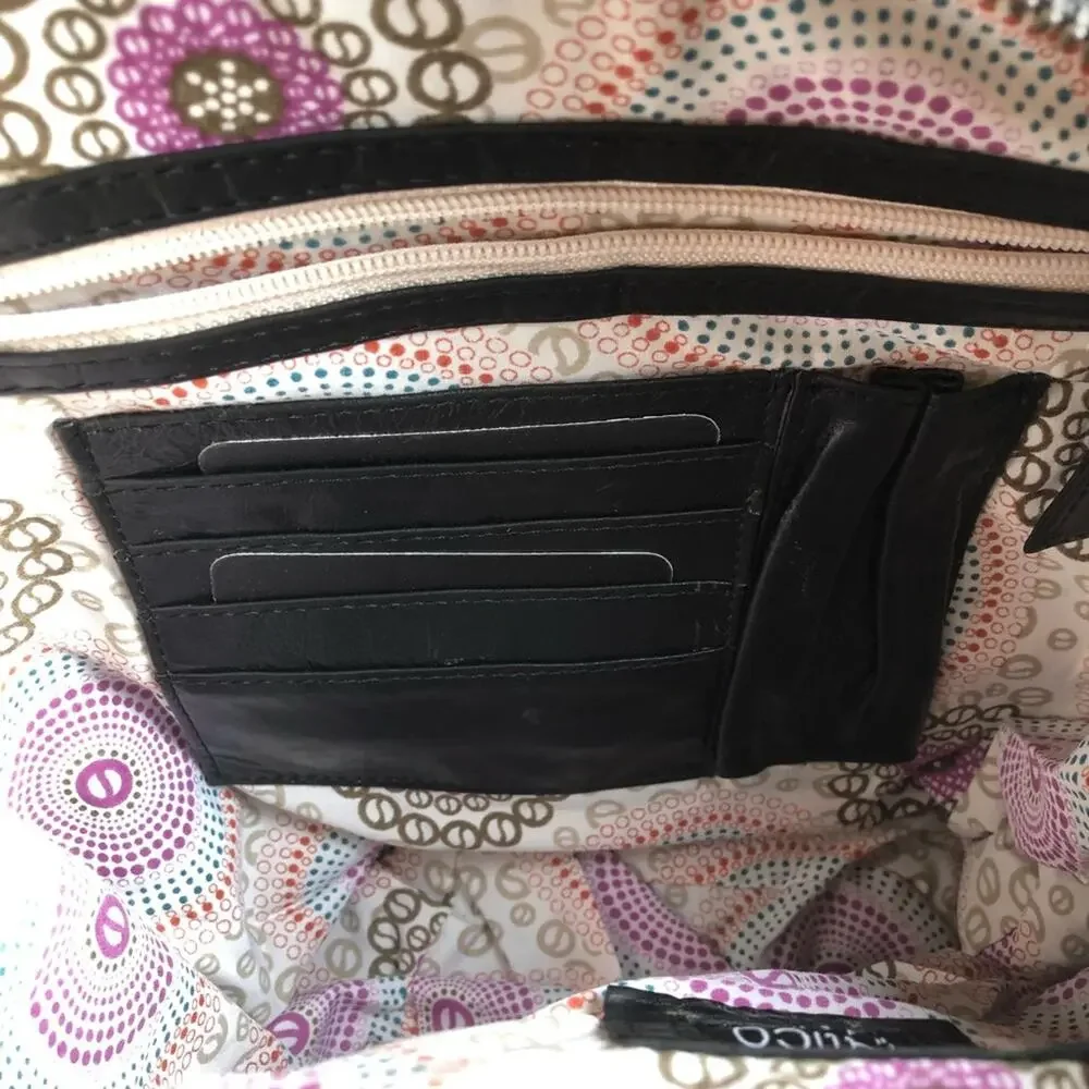 NWT Latico Leather black white color block Dee Dee shoulder bag